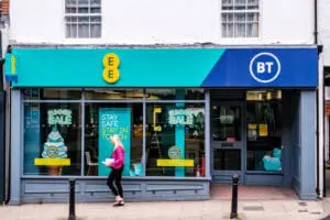 EE and BT mobile phone shop